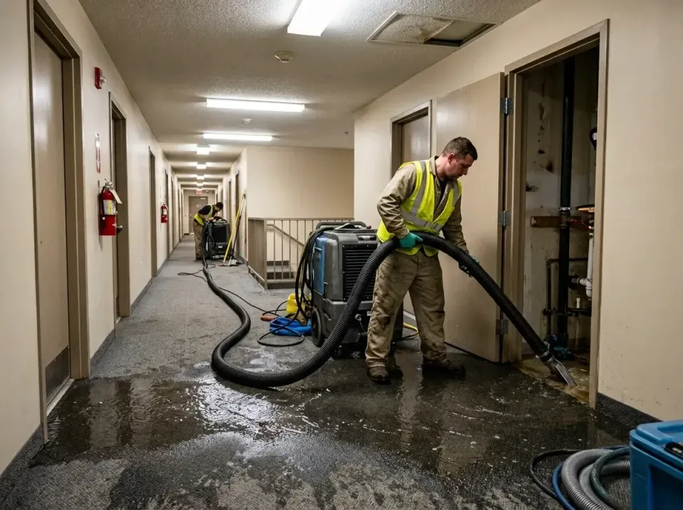 multi-unit-apartment-hallway-f-005 — frequently asked questions, Emergency Burst Pipe Water Extraction & Removal in Bridgeto…